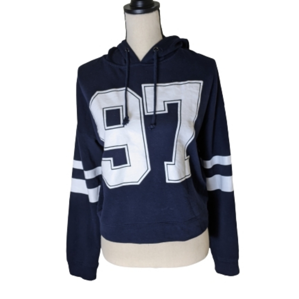 🌟Forever 21 navy blue Graphic hooded Sweatshirt